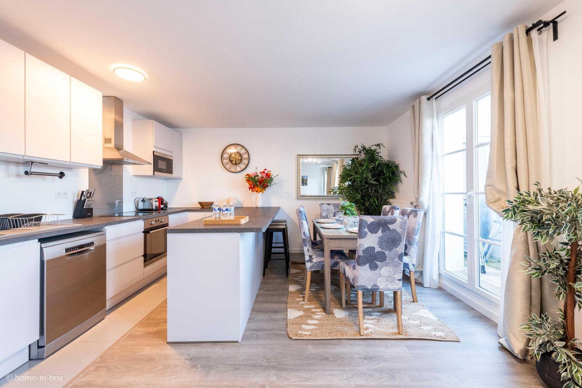 Apartment Le Cartier Appt F3, 7mn Disneyland, Parking,terrace *