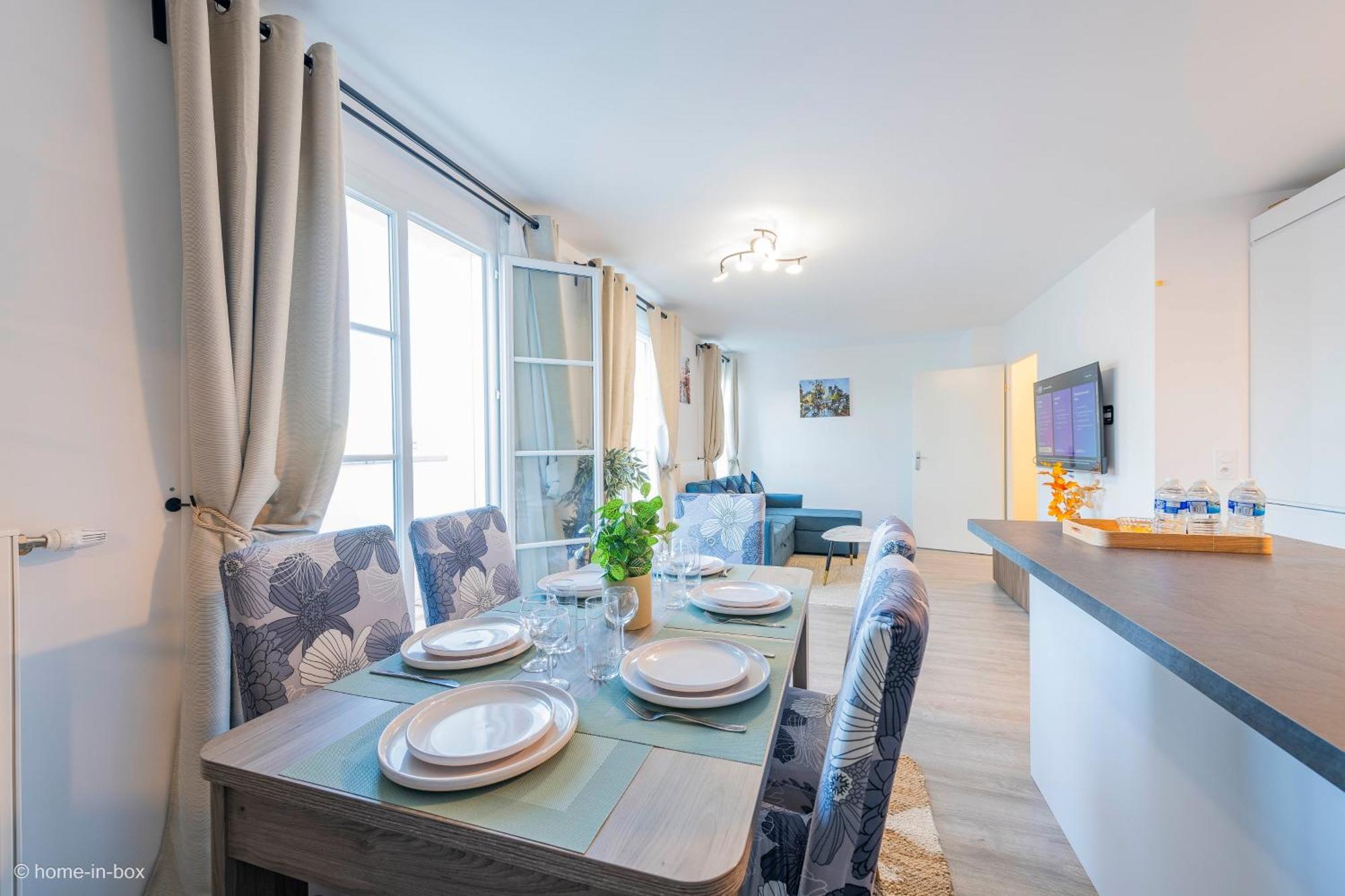 Apartment Le Cartier Appt F3, 7mn Disneyland, Parking,terrace