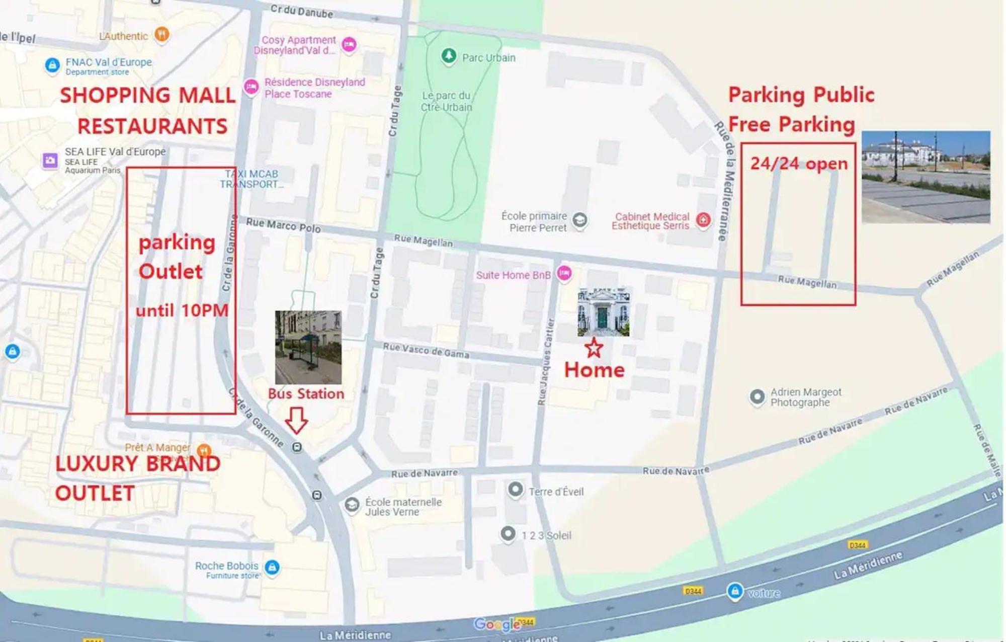 Le Cartier Appt F3, 7mn Disneyland, Parking,terrace Apartment *